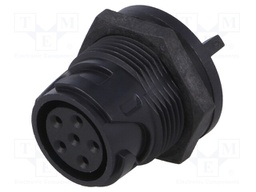 Connector: circular; socket; female; PIN: 6; Buccaneer 4000; THT