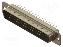 Connector: D-Sub; PIN: 37; socket; male; angled; THT; MHDD