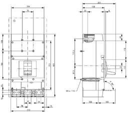 Power breaker; Poles: 3; screw type; Inom: 800A; NZM; IP20; -25÷70°C