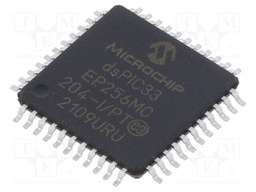 DsPIC microcontroller; SRAM: 32kB; Memory: 256kB; TQFP44; 0.8mm