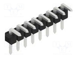 Connector: pin strips; pin header; male; PIN: 8; 2.54mm; THT; 1x8