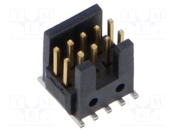 Connector: pin strips; male; PIN: 10; 1.27mm; gold-plated; SMT