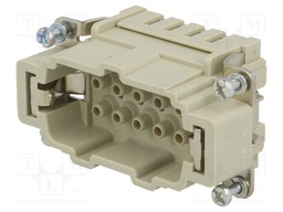 Connector: rectangular; male; Han Ex; PIN: 10; 10+PE; size 10B; 16A