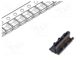 Connector: PCB to PCB; male; PIN: 15; 0.5mm; ST5; gold-plated; SMT