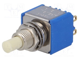 Switch: push-button; Pos: 2; DPDT; Illumin: none; Ø6.5mm