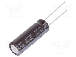 Capacitor: electrolytic; low impedance; THT; 330uF; 50VDC; ±20%