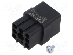 Connector: HDC; contact insert; female; EPIC H-Q; PIN: 8; 7+PE; 10A