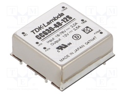 Converter: DC/DC; 30W; Uin: 18÷76V; 12VDC; Iout: 2.5A; 20g