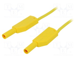 Test lead; PVC; 1m; yellow; 32A; Type: with 4mm axial socket