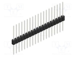 Connector: pin strips; pin header; male; PIN: 19; 1.27mm; THT; 1x19