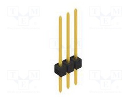 Connector: pin strips; pin header; male; PIN: 3; 2.54mm; THT; 1x3
