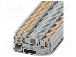 Splice terminal: rail; PT; 16A; 400V; push-in; PA; L: 35.2mm; W: 5.2mm