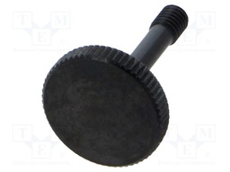 Knob; Ø: 16mm; Ext.thread: M4; 5mm; H: 19mm; steel; GN 653.2