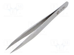 Tweezers; 115mm; for precision works; Blade tip shape: flat