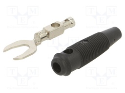 Connector: fork terminals; plug; 60VDC; black; Overall len: 59mm