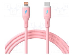 Cable; USB 2.0; Apple Lightning plug,USB C plug; nickel plated