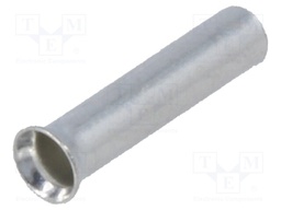 Bootlace ferrule; non-insulated; copper; 1mm2; 8mm; tinned