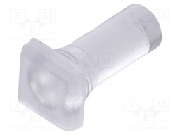 Fiber for LED; 5.8x5.8mm; L: 11.75mm; square; Front: flat; straight