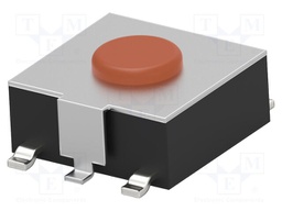 Microswitch TACT; SPST-NO; Pos: 2; 0.05A/24VDC; SMT; none; 2.6N