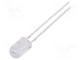 LED; 5mm; white; 10000÷12000mcd; 30°; 20mA; 2.8÷3.6V; Front: convex