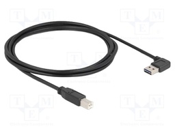 Cable; USB 2.0; USB A plug double sided 90° left/right; 2m