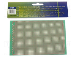 Board: universal; eurocard,single sided,prototyping; W: 100mm