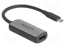Adapter; HDMI socket,USB C plug; 0.17m; black; grey