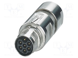 Connector: M17; plug; M17 PRO; PIN: 7; 630V; 14A; IP67; 6+PE; crimped
