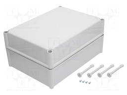 Enclosure: multipurpose; X: 278mm; Y: 378mm; Z: 180mm; SOLID; ABS