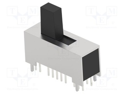 Switch: slide; Pos: 4; 0.3A/125VAC; ON-ON-ON-ON; THT; Leads: for PCB
