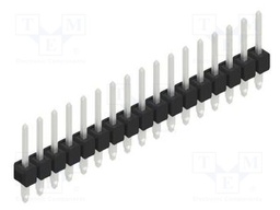 Connector: pin strips; pin header; male; PIN: 17; 2.54mm; THT; 1x17