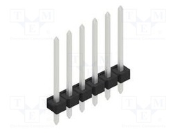 Connector: pin strips; pin header; male; PIN: 6; 2.54mm; THT; 1x6