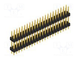 Connector: pin strips; pin header; male; PIN: 44; 2.54mm; THT; 2x22