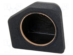 Car loudspeaker enclosure; MDF; black; 232mm; Grooving: 272mm; BMW