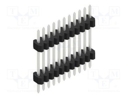 Connector: pin strips; pin header; male; PIN: 11; 1.27mm; THT; 1x11