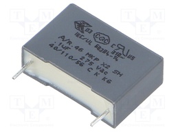 Capacitor: polypropylene; X2; 100nF; 15mm; ±10%; 18x5x11mm; 275VAC