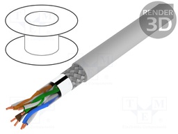 Wire; SF/UTP,UNITRONIC® LAN 200; 5e; solid; Cu; 4x2x24AWG; PVC