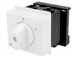 Module: rotary switch; 20A; Mounting: DIN; IP20; 250VAC; 52x65x60mm