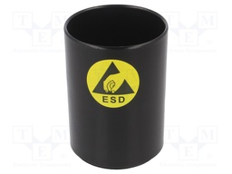 Pen holder; ESD; H: 115mm; Ø: 75mm; black