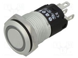 Switch: vandal resistant; Pos: 2; SPDT; 3A/240VAC; 3A/240VDC; red