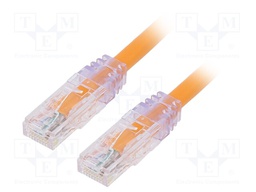 Patch cord; TX6A™ 10Gig,U/UTP; 6a; solid; Cu; PVC; orange; Len: 0.5m