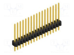 Connector: pin strips; pin header; male; PIN: 17; 1.27mm; THT; 1x17