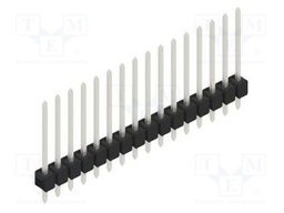 Connector: pin strips; pin header; male; PIN: 16; 2.54mm; THT; 1x16
