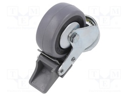 Transport wheel; Ø: 60mm; W: 24mm; H: 83mm; torsional with lock