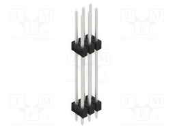 Connector: pin strips; pin header; male; PIN: 6; 2.54mm; THT; 2x3