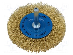 Wheel brush; 75mm; brass; Mounting: mandrel