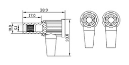 Connector: 6mm banana; socket; yellow-green; Connection: screw
