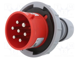 Connector: AC supply 3-phase; plug; male; 32A; 400VAC; IP66,IP67
