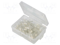 Kit: LED; 3mm; THT; 50pcs; red/blue; 3÷15V; plastic box; 7.5÷8mA; 40°