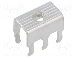 Terminal: screw terminal; THT,screw terminal; silver; Thread: M4